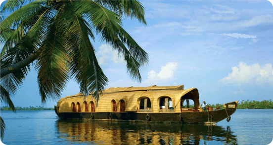 Kerala backwaters with houseboat