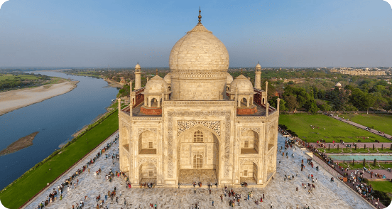 Taj Mahal at sunrise